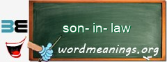 WordMeaning blackboard for son-in-law